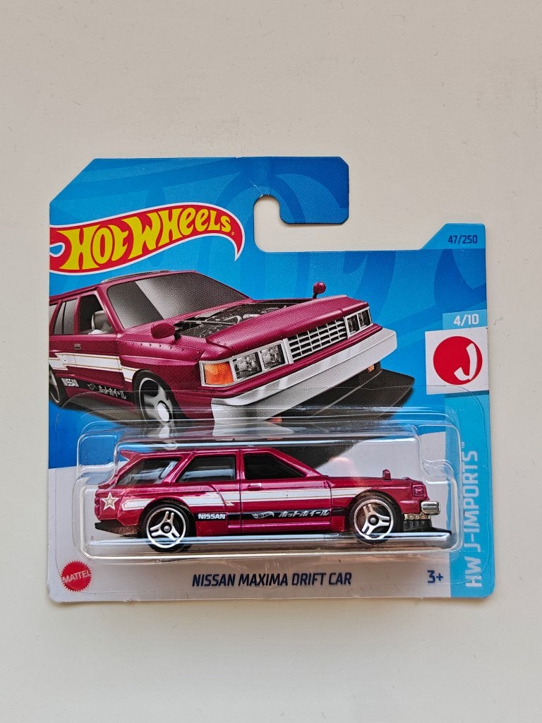 Hot Wheels Nissan Maxima Drift Car Rood HW J-Imports, Ophalen of Verzenden, Gebruikt, Auto