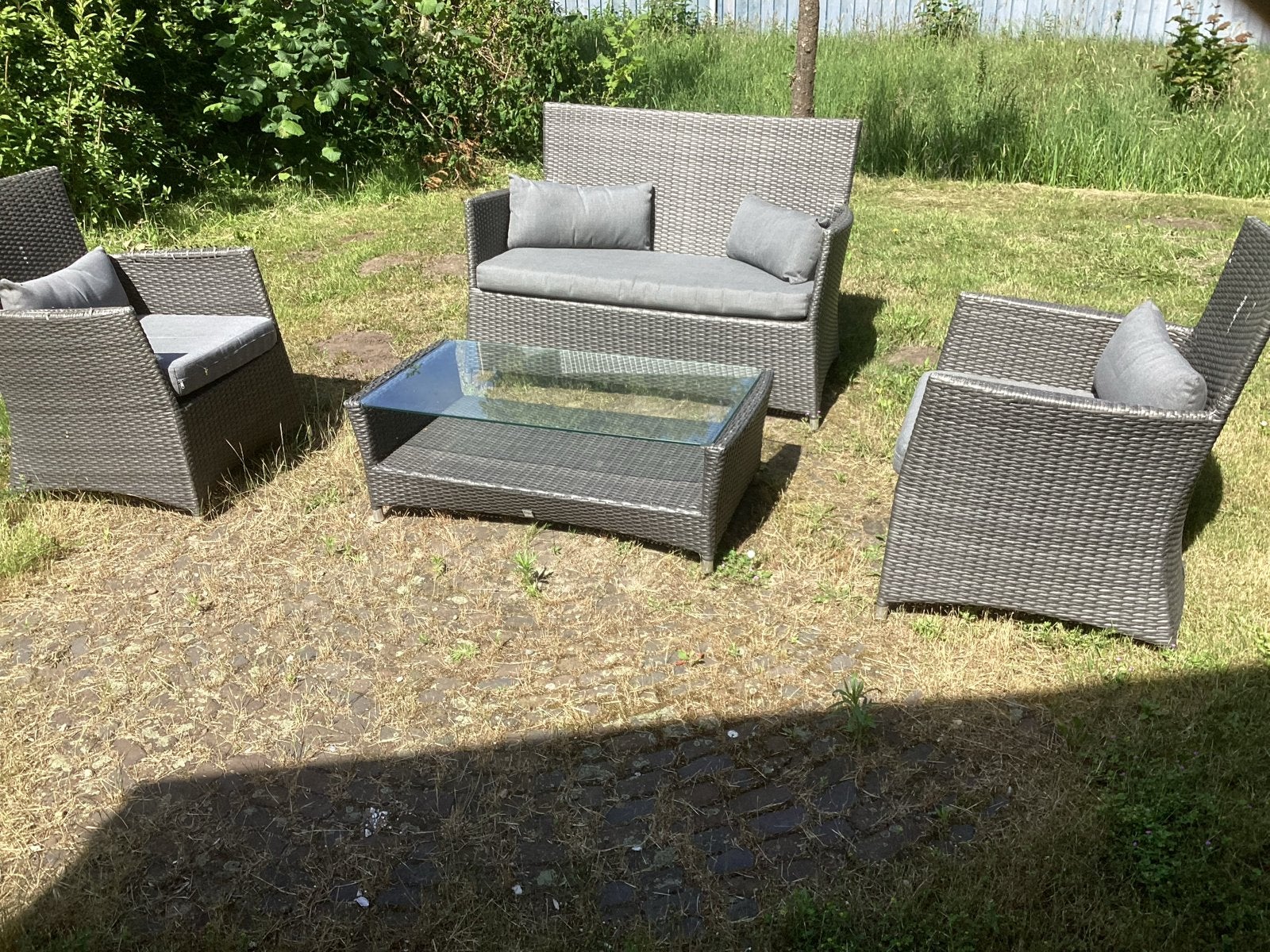 Pure Love Collection Wicker Loungeset met Opbergbox, Ophalen, 4 zitplaatsen, Gebruikt, Loungeset