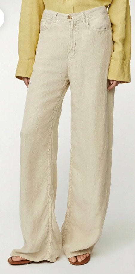 Lois Lee skater loose-z linnen zand broek 27 zgan, Kleding | Dames, Beige, Ophalen of Verzenden, Zo goed als nieuw, Maat 36 (S)