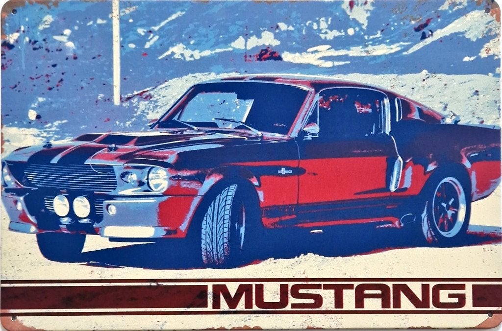 Wandbord, American Special car, Ford Mustang, metaal deco, Ophalen of Verzenden, Nieuw, Metaal, Decoratieobject