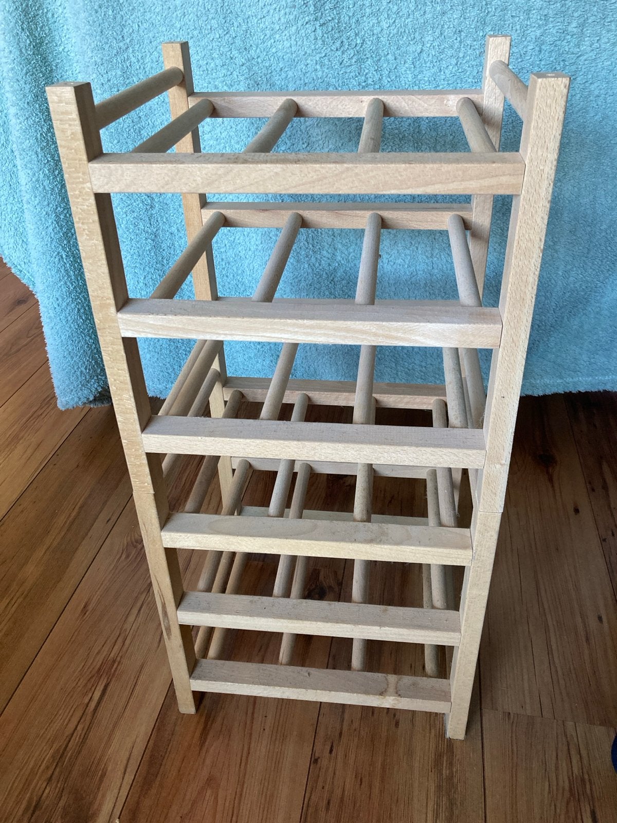Houten wijnrek - ikea, Ophalen, Gebruikt, 50 tot 75 cm, 15 tot 25 flessen