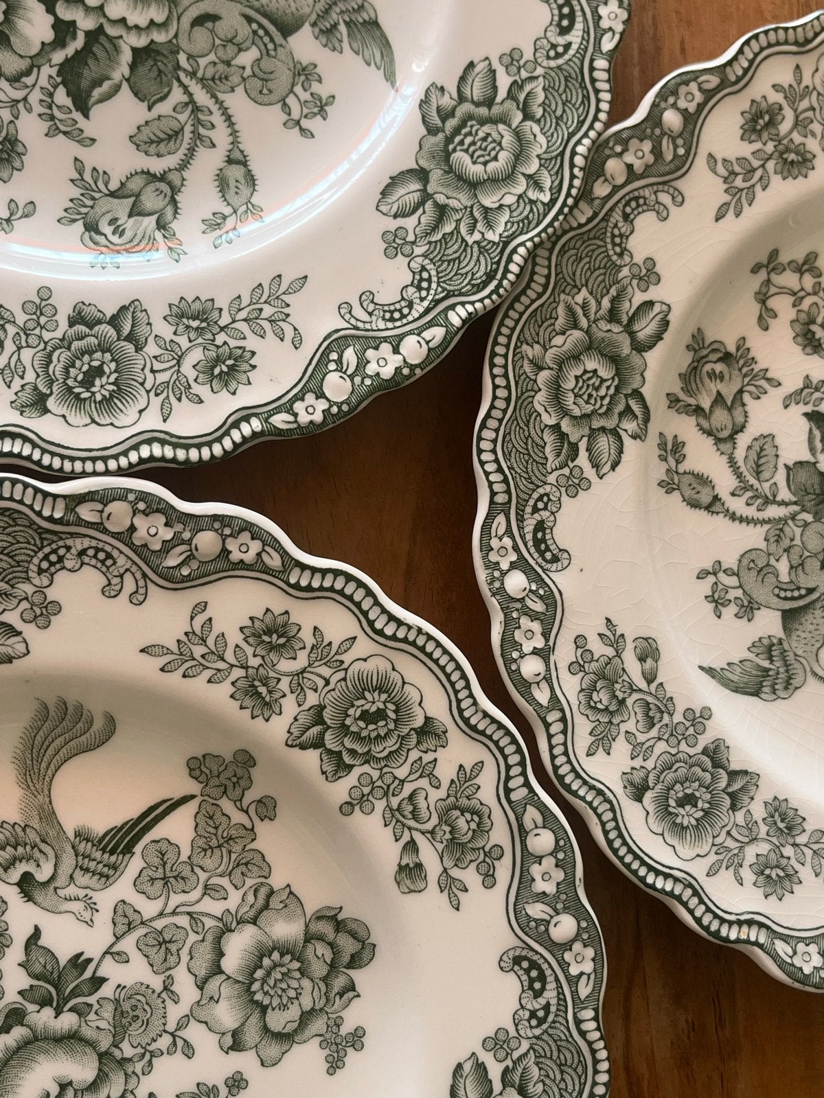 Antieke en zeldzame Crown Ducal Bristol set van 3 borden, Antiek en Kunst, Ophalen of Verzenden