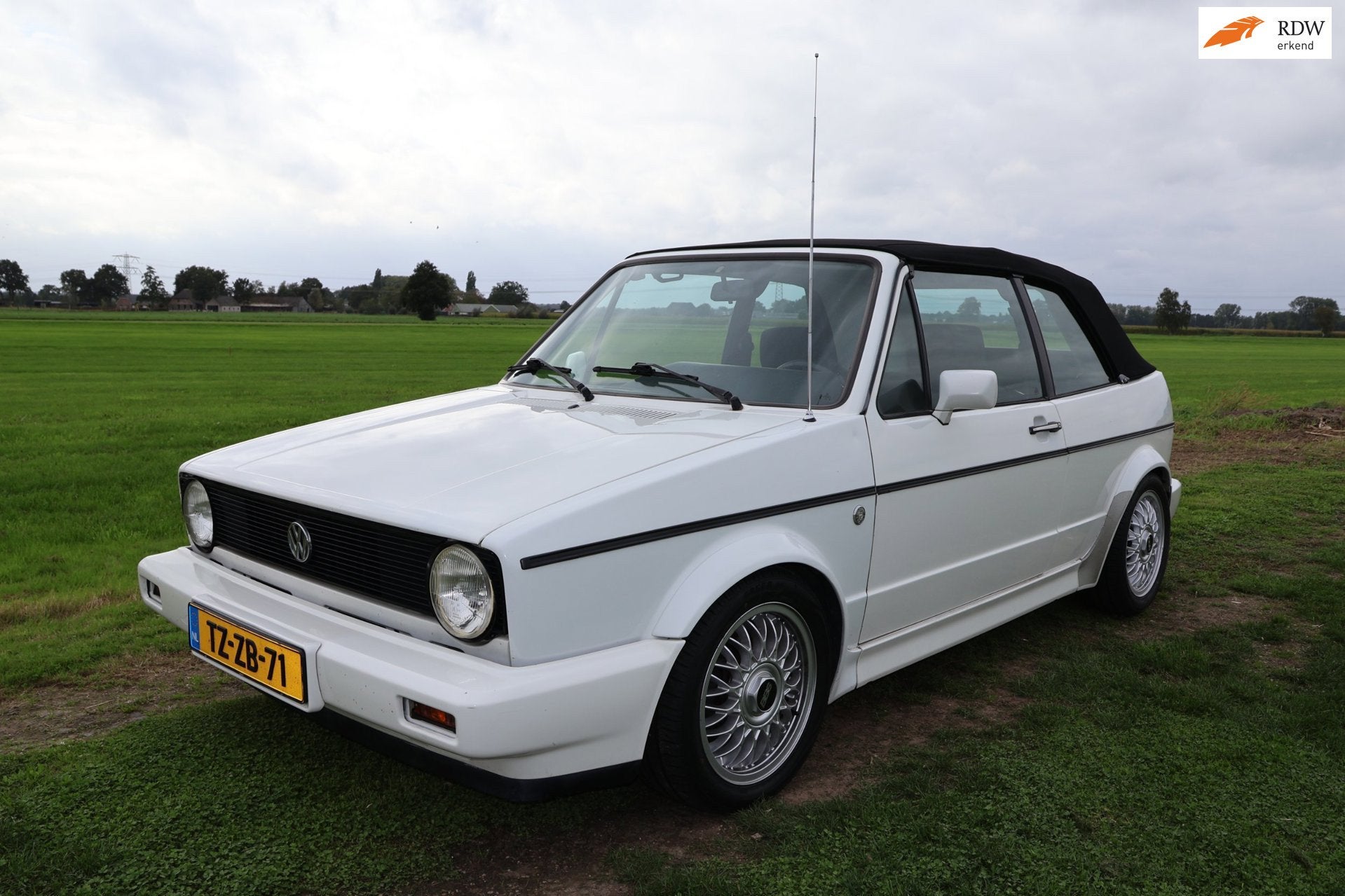 Volkswagen Golf Cabriolet 1.8|APK-Nieuw|Leuke auto!, Voorwielaandrijving, Stof, Gebruikt, Zwart