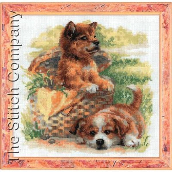 Borduurpakket Puppies 1390, ., Nieuw, Ophalen of Verzenden, .