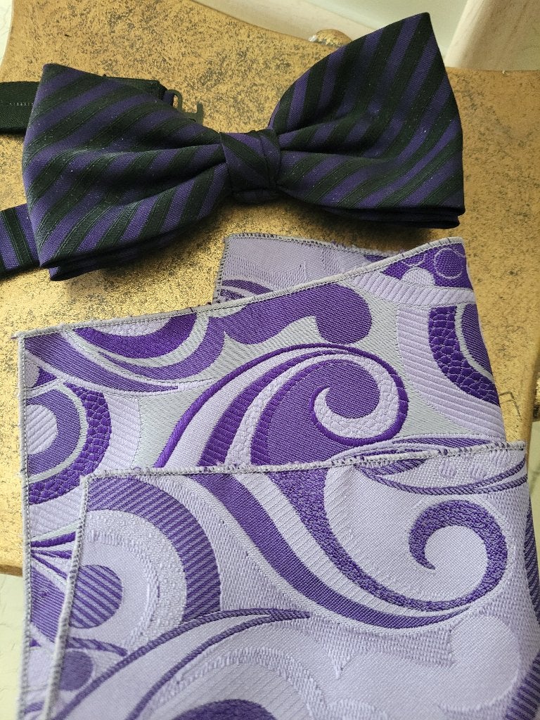 Vlinderstrik met pochet, Heikant 21 Kaatsheuvel, Zwart, Belle Vieille Brocante, Ophalen of Verzenden