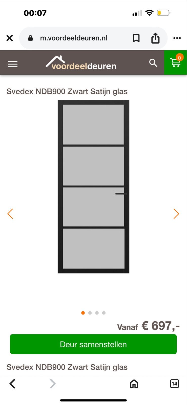 Austria Binnendeur Nero Legno Chiari met mat glas, Gebruikt, 80 tot 100 cm, Binnendeur, Ophalen of Verzenden