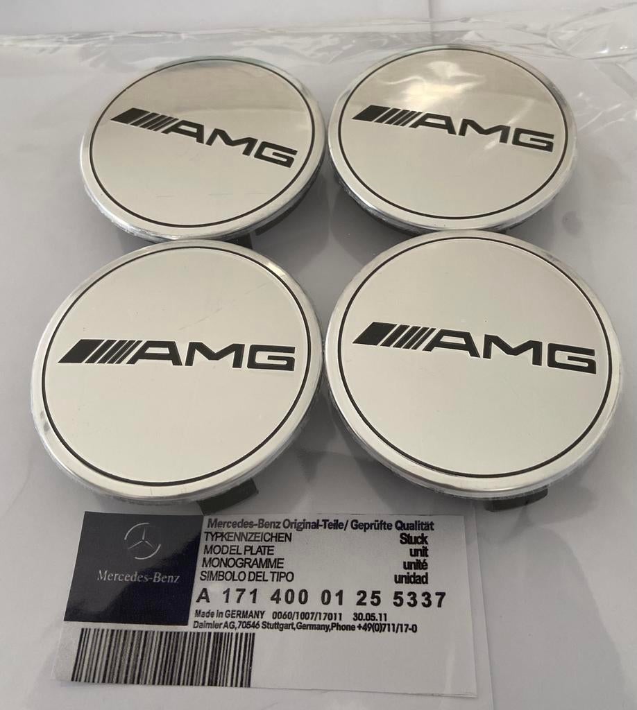 AMG Naafdoppen Zilver/Zwart+Affalterb.€5,-P.st.Mercedes€3,50, Verzenden, Nieuw