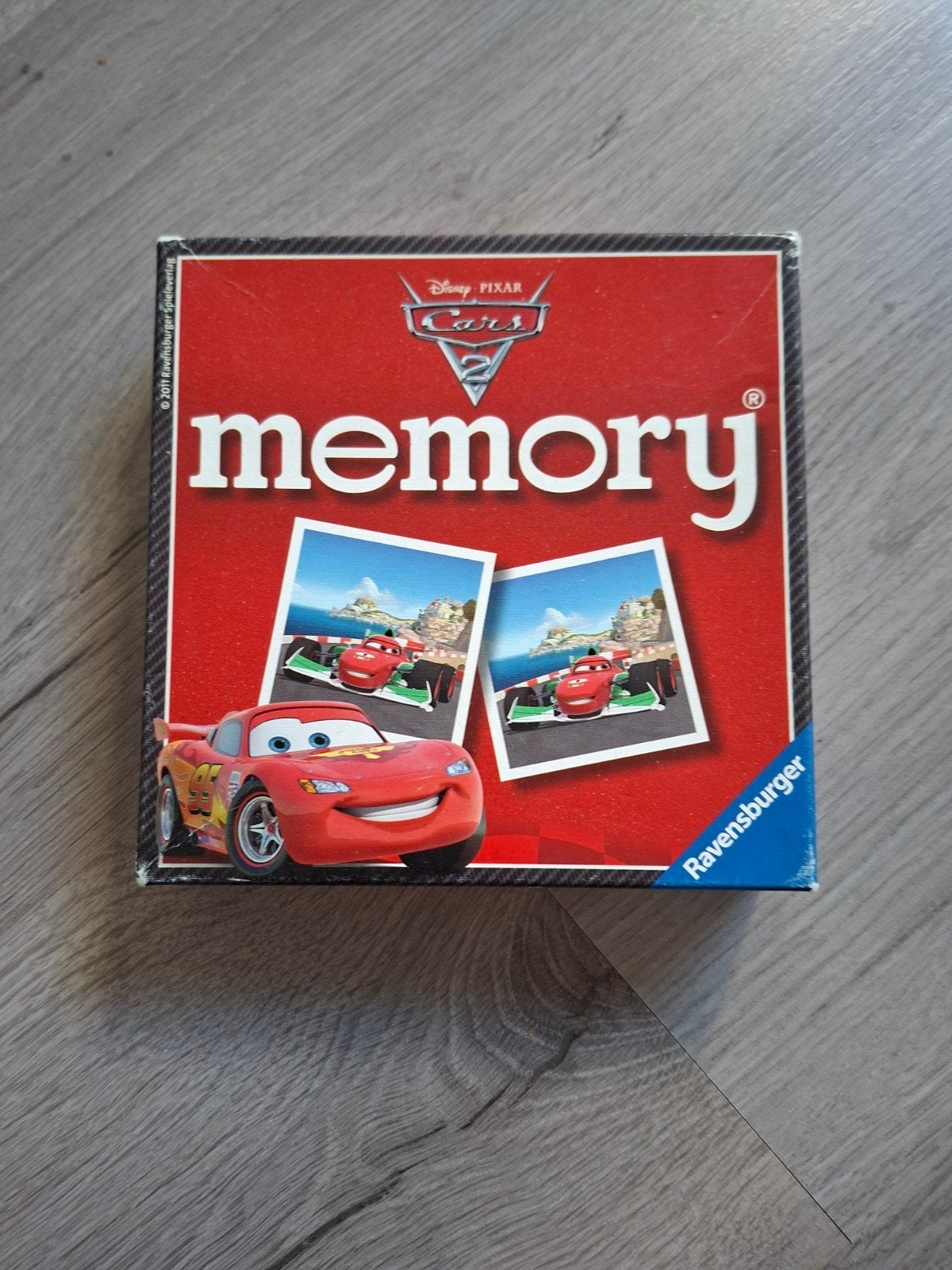Disney Pixar Cars 2 Memory spel Ravensburger, Een of twee spelers, Ophalen of Verzenden, Gebruikt, Ravensburger