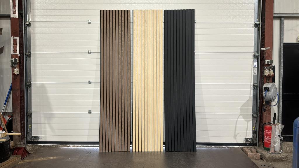 Akoestische wandpanelen 2900 x 60 cm - 50x10 mm -  Walnutt, Huis en Inrichting, Geluiddempend, Hout, Meerkleurig, Nieuw