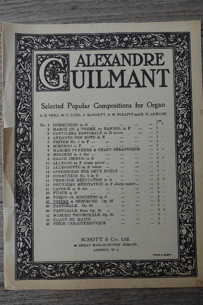 Alexandre Guilmant voor orgel, Gebruikt, Ophalen of Verzenden, Religie en Gospel, Artiest of Componist