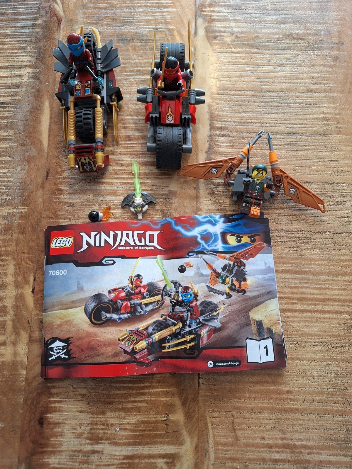Lego Ninjago 70600 Ninja Bike Chase met instructies, Lego, Ophalen of Verzenden, Zo goed als nieuw, Inclusief instructies