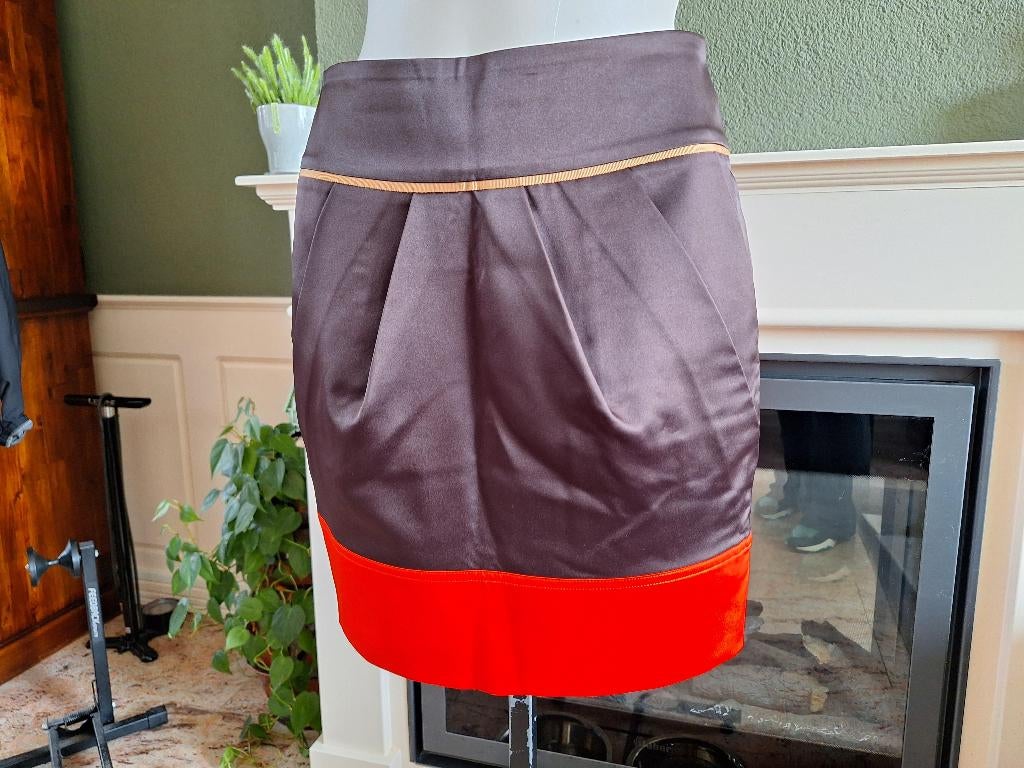 Ted Baker mooie bruin oranje rok S 36 1, Kleding | Dames, Rokken, Bruin, Ophalen of Verzenden, Zo goed als nieuw, Maat 36 (S)
