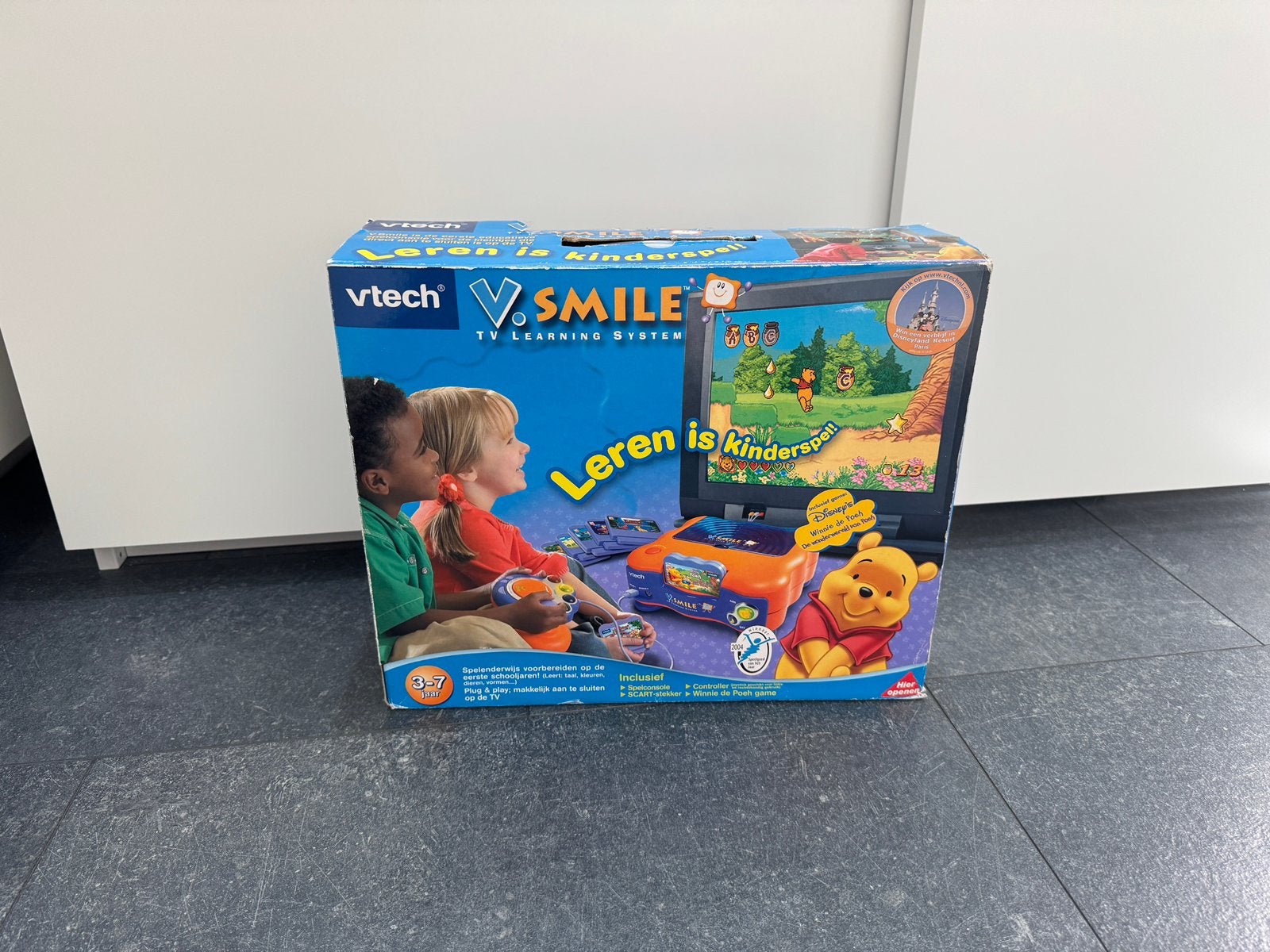 vtech v smile spelcomputer met 7 spellen, Ophalen, Zo goed als nieuw, Met 1 controller
