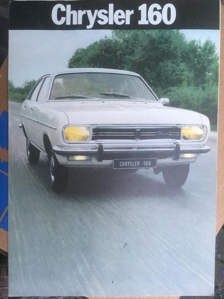 Folder van Simca-Chrysler 160, 1972, Ophalen of Verzenden, Nieuw, Overige merken
