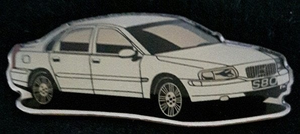 Volvo S 80 pin zilvergrijs, Verzenden, Nieuw, Transport, Speldje of Pin