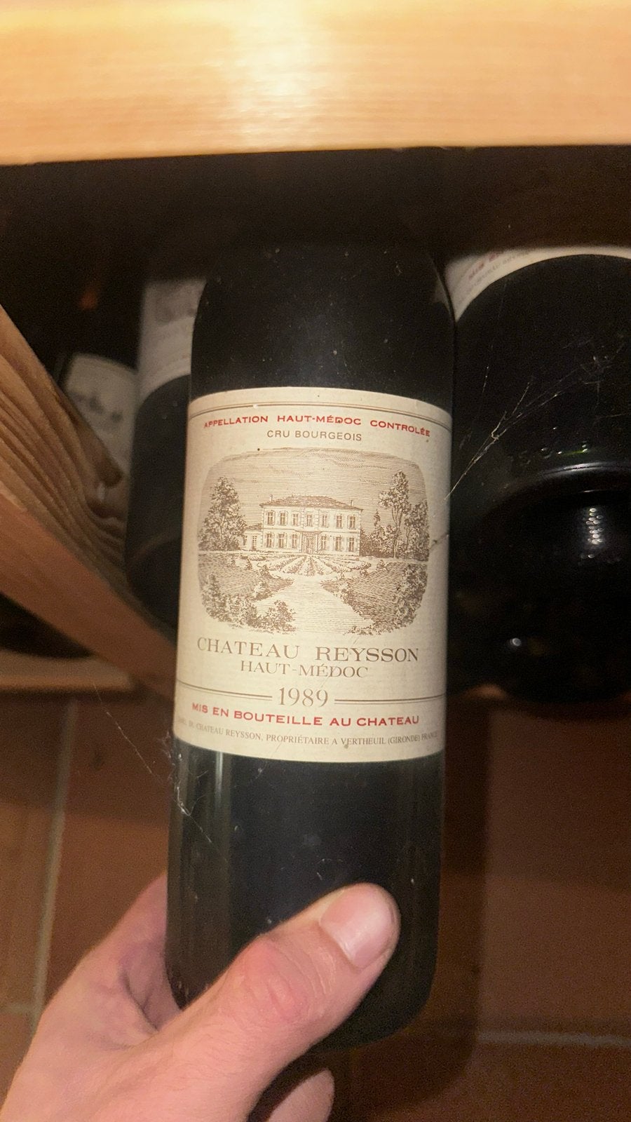 Château Reysson Haut-Médoc 1989 - 36 flessen, Gebruikt, Frankrijk, Ophalen of Verzenden, Rode wijn