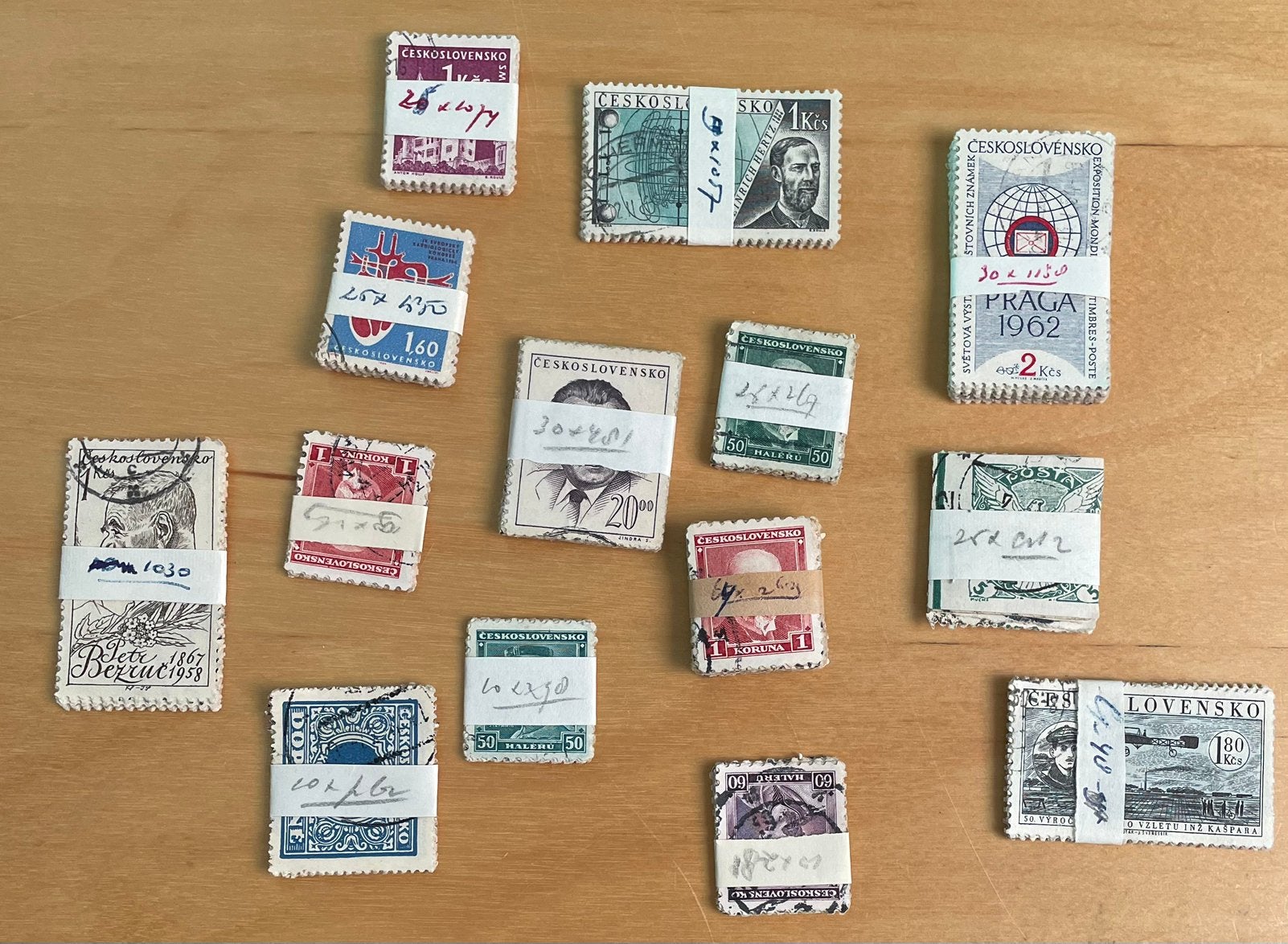 Bundeltjes postzegels Tsjechoslowakije, Ophalen of Verzenden, Overige landen, Gestempeld