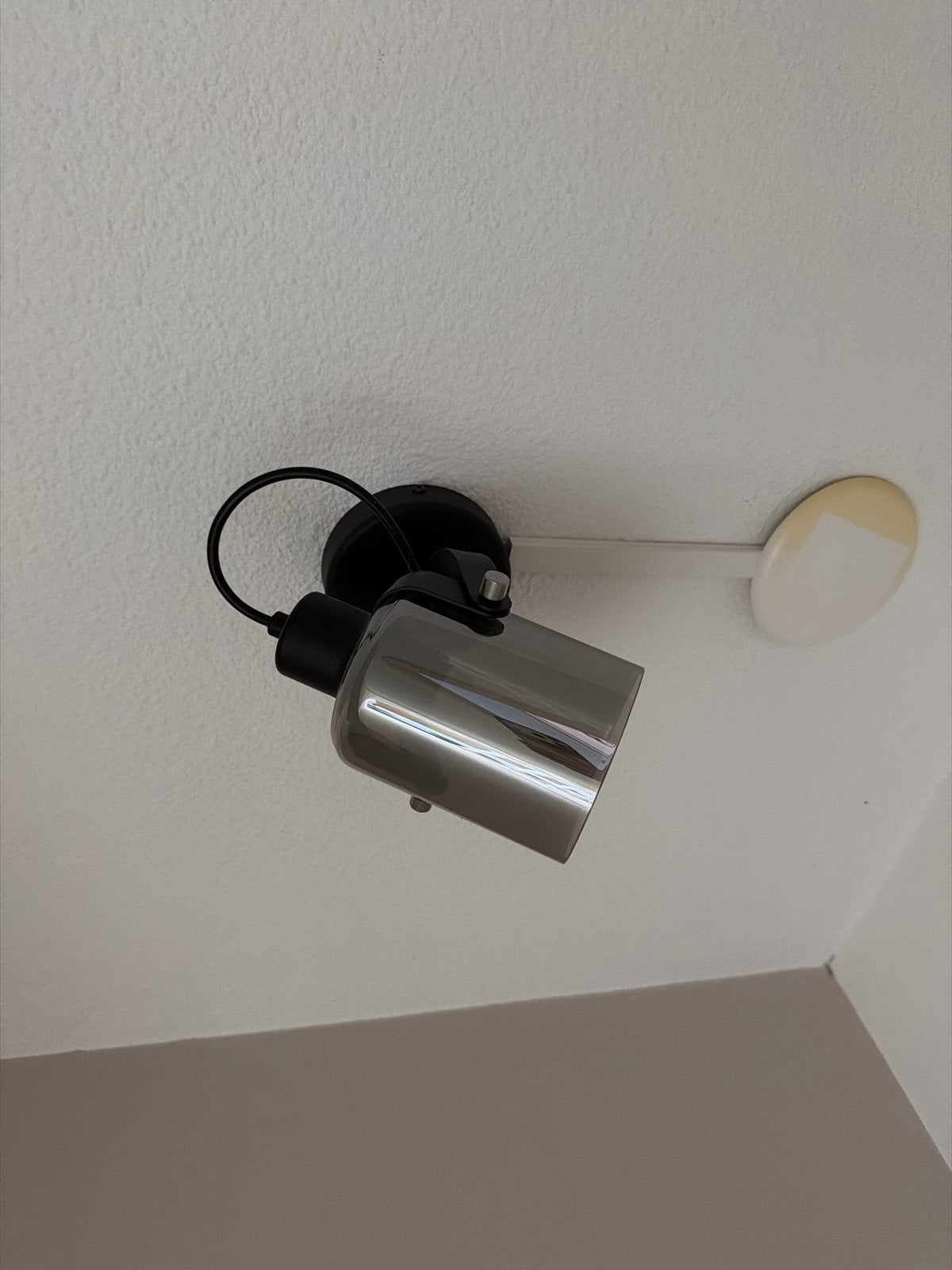 Plafondlamp met smokey glas, Ophalen, Gebruikt, Glas