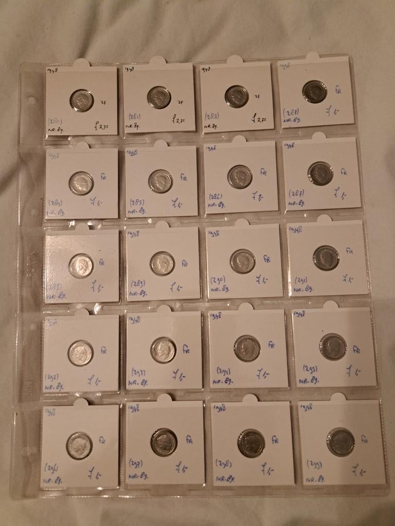 20 Dubbeltjes 1948 Koningin Wilhelmina, Postzegels en Munten, Munten | Nederland, Ophalen of Verzenden, Koningin Wilhelmina, 10 cent