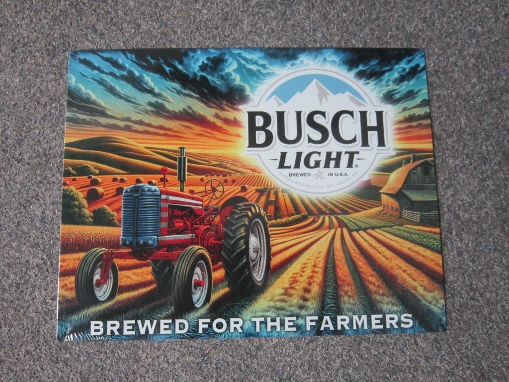 BUSCH BIER BLIKKEN RECLAMEBORD, Ophalen, Nieuw, Reclamebord, Plaat of Schild, Overige merken