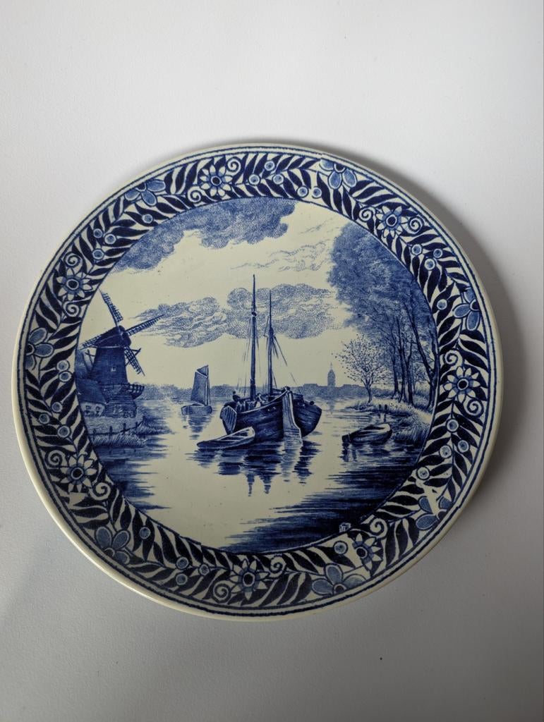 Delfts blauw bord Boch, Antiek en Kunst, Ophalen of Verzenden