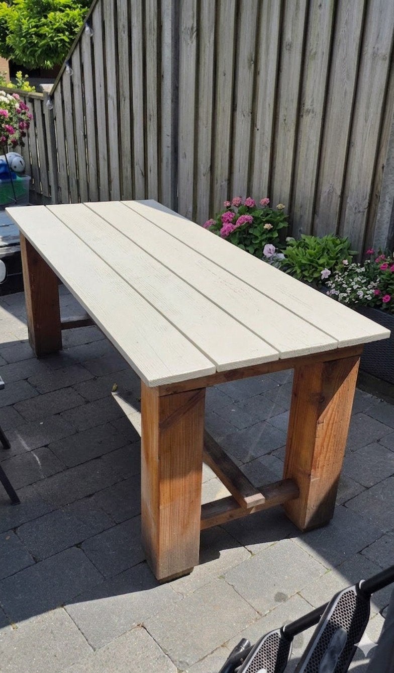 houten tuintafel, Ophalen, Gebruikt, Rechthoekig, Hout