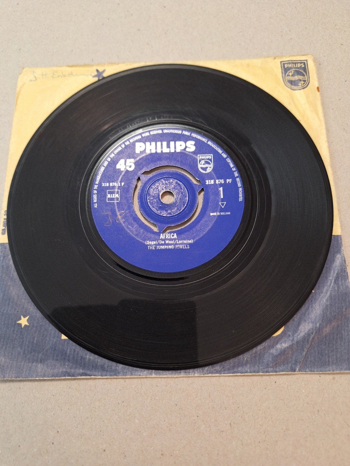 The Jumping Jewels - Africa / Twilight Time (Single), Originele persing, Verzenden, Gebruikt, Pop
