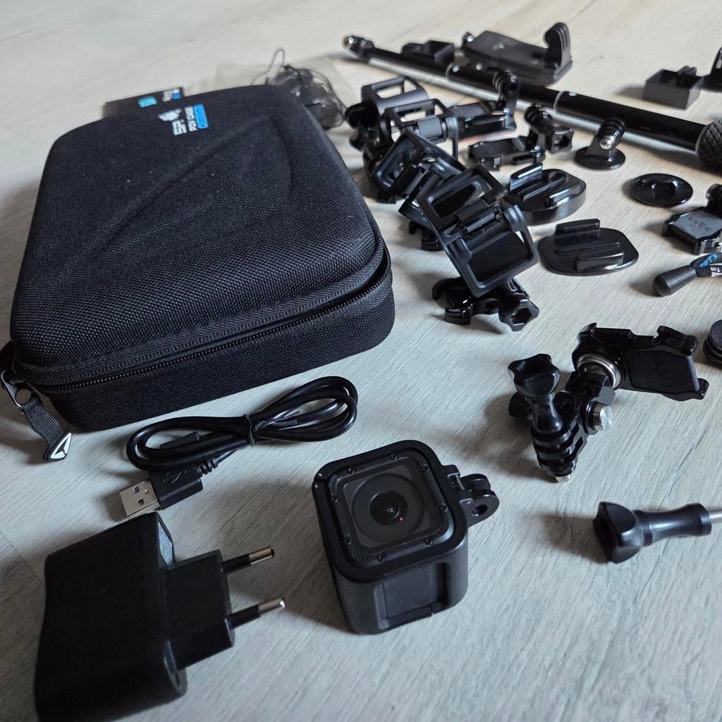 GoPro Hero Session met uitgebreide originele accessoires set, Audio, Tv en Foto, Actiecamera's, Ophalen of Verzenden, Zo goed als nieuw