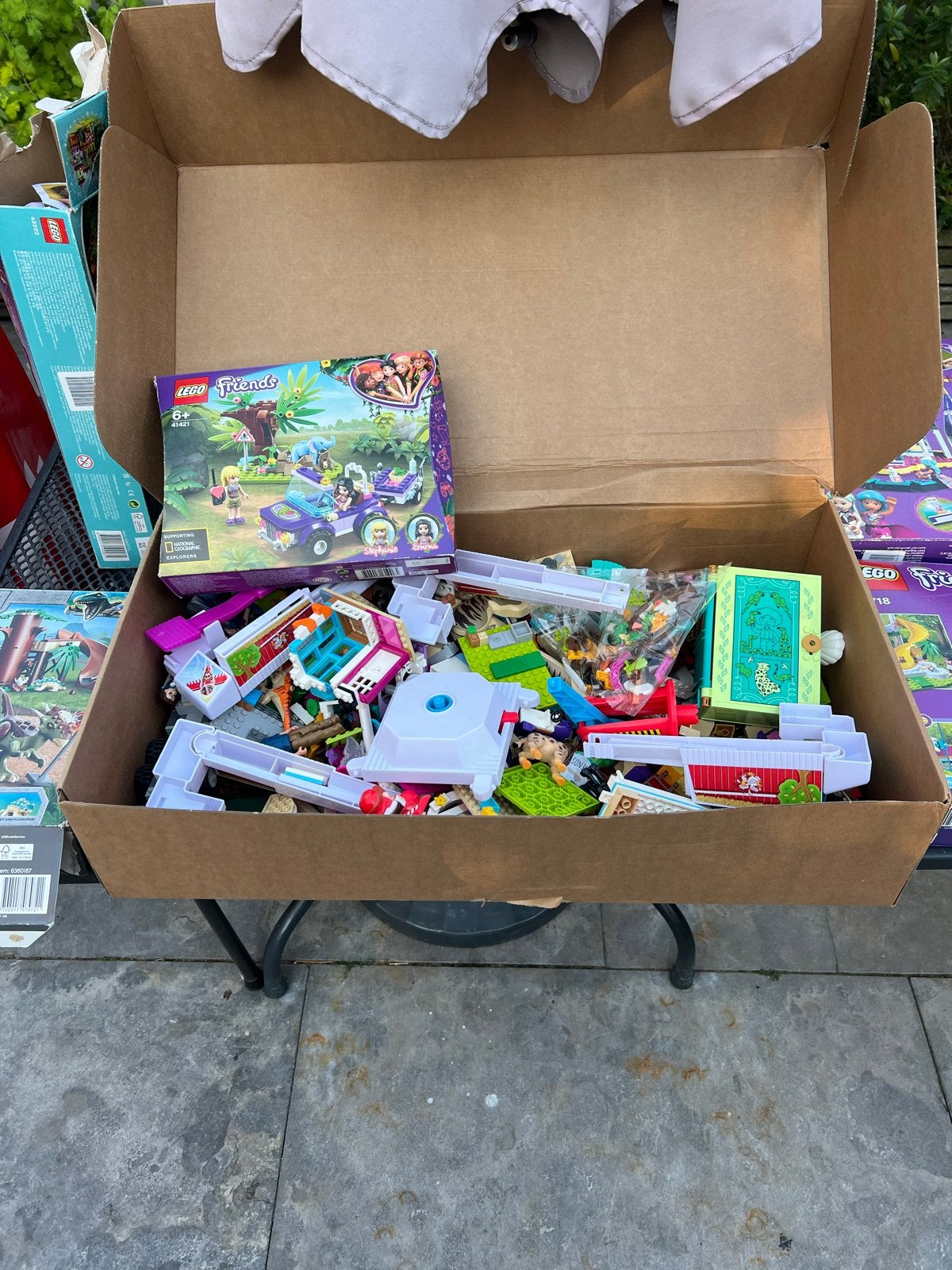 Grote doos vol LEGO Friends en Jurassic World, Ophalen of Verzenden, Gebruikt, Overige merken