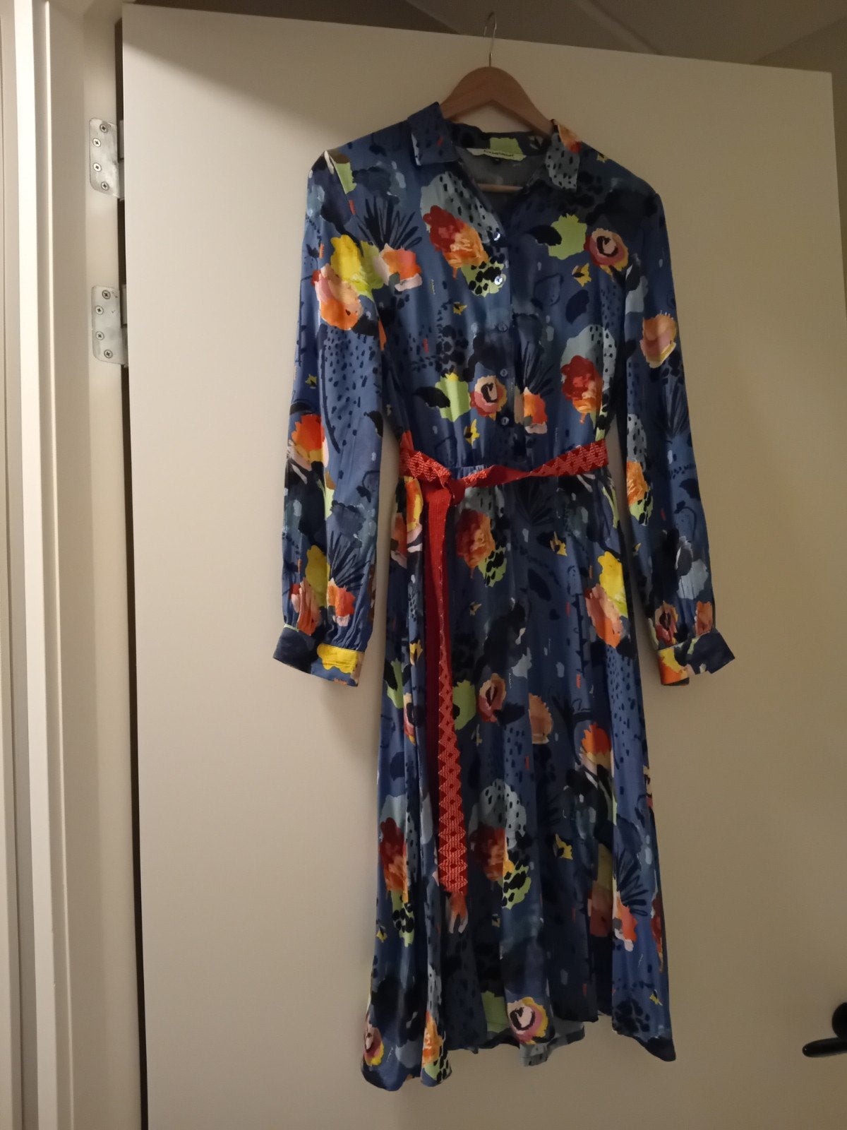 POM Amsterdam jurk met bloemenprint, maat 36, POM Amsterdam, Blauw, Ophalen of Verzenden, Zo goed als nieuw