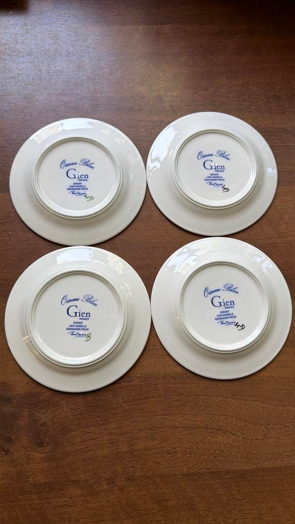 Gien OISEAUX BLEU FRUIT Petit fourbordjes, Huis en Inrichting, Keuken | Servies, Ophalen of Verzenden, Zo goed als nieuw, Overige stijlen