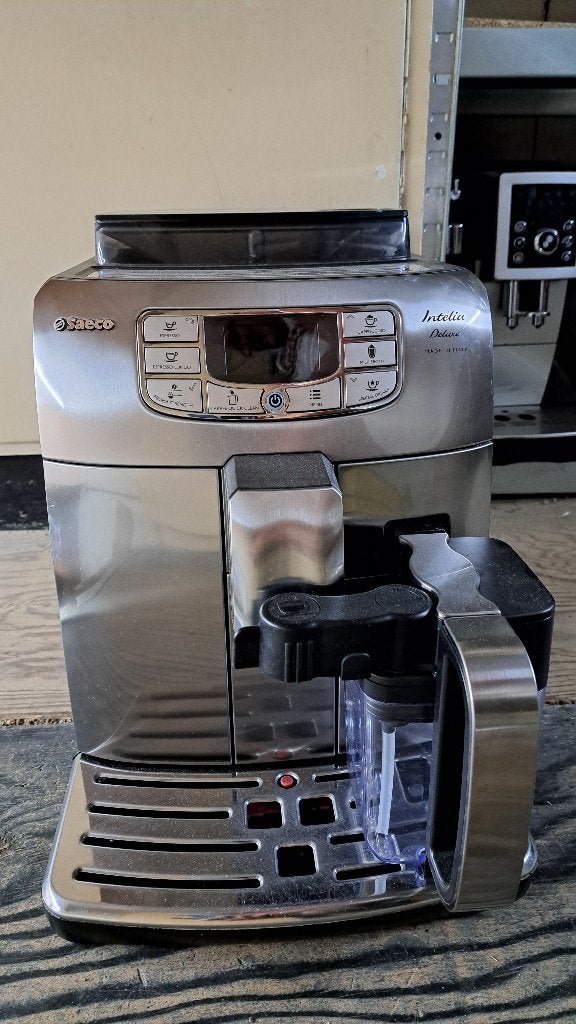 Saeco koffie machine / type --> Intelia de luxe, Witgoed en Apparatuur, Koffiezetapparaten, Afneembaar waterreservoir, Gebruikt
