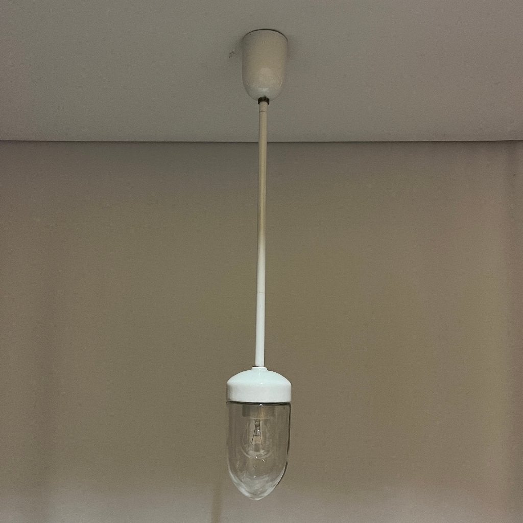 Porselein hanglamp stallamp Lindner Ljs Wilhelm Wagenfeld