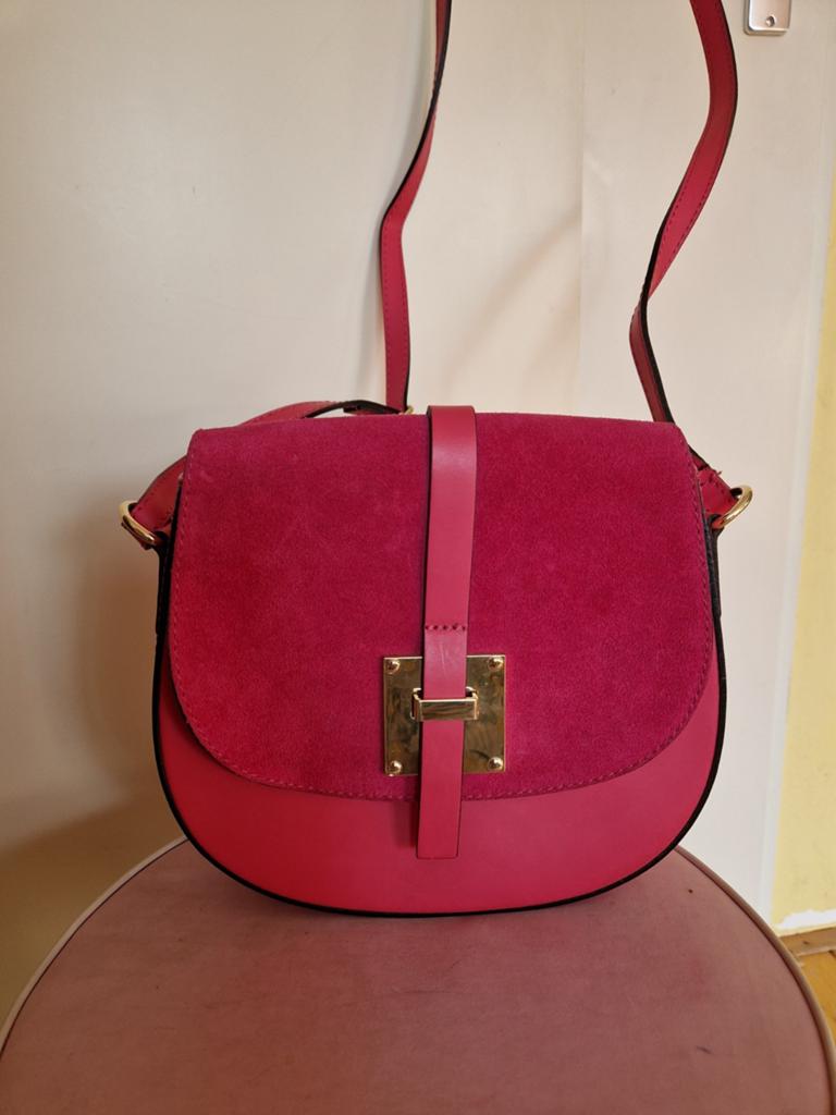 Roze echt leer suede drew marcie schoudertas, Ophalen of Verzenden, Nieuw, Roze, Schoudertasje