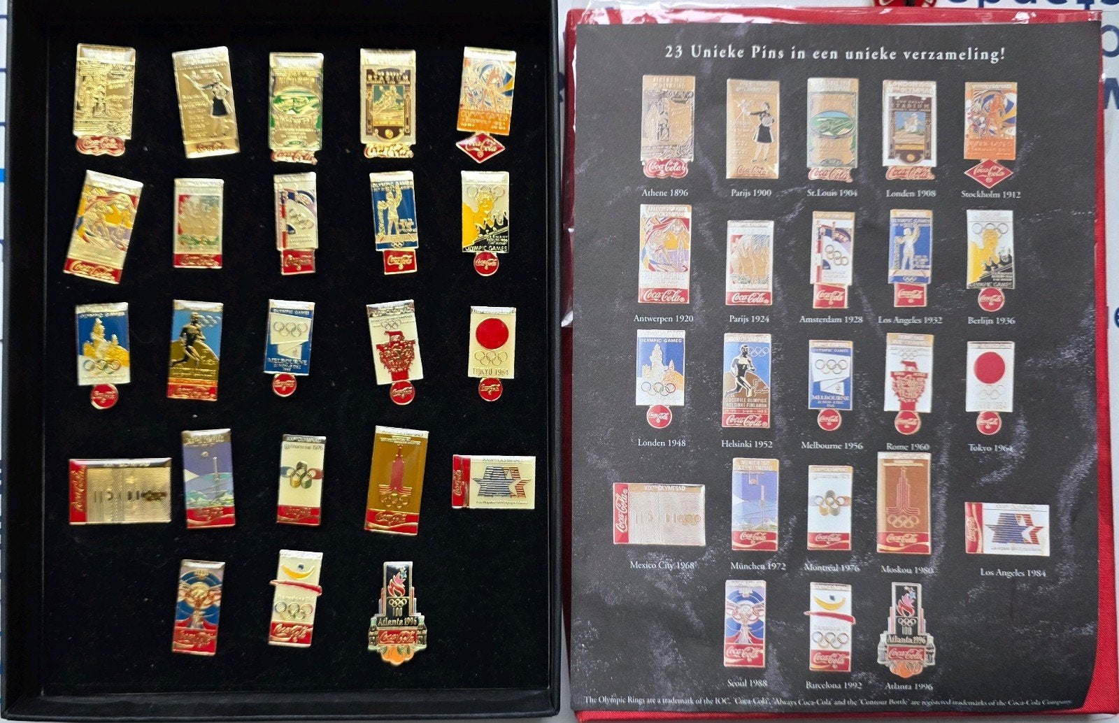 Coca Cola Olympische Spelen Speldjes Collectie, Verzamelen, Speldjes, Pins en Buttons, Ophalen, Gebruikt, Sport, Speldje of Pin