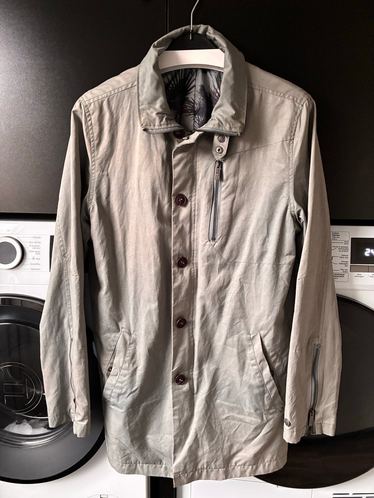 Nette Cast Iron parka tussenjas - Maat L, Ophalen of Verzenden, Zo goed als nieuw, Maat 52/54 (L), Grijs