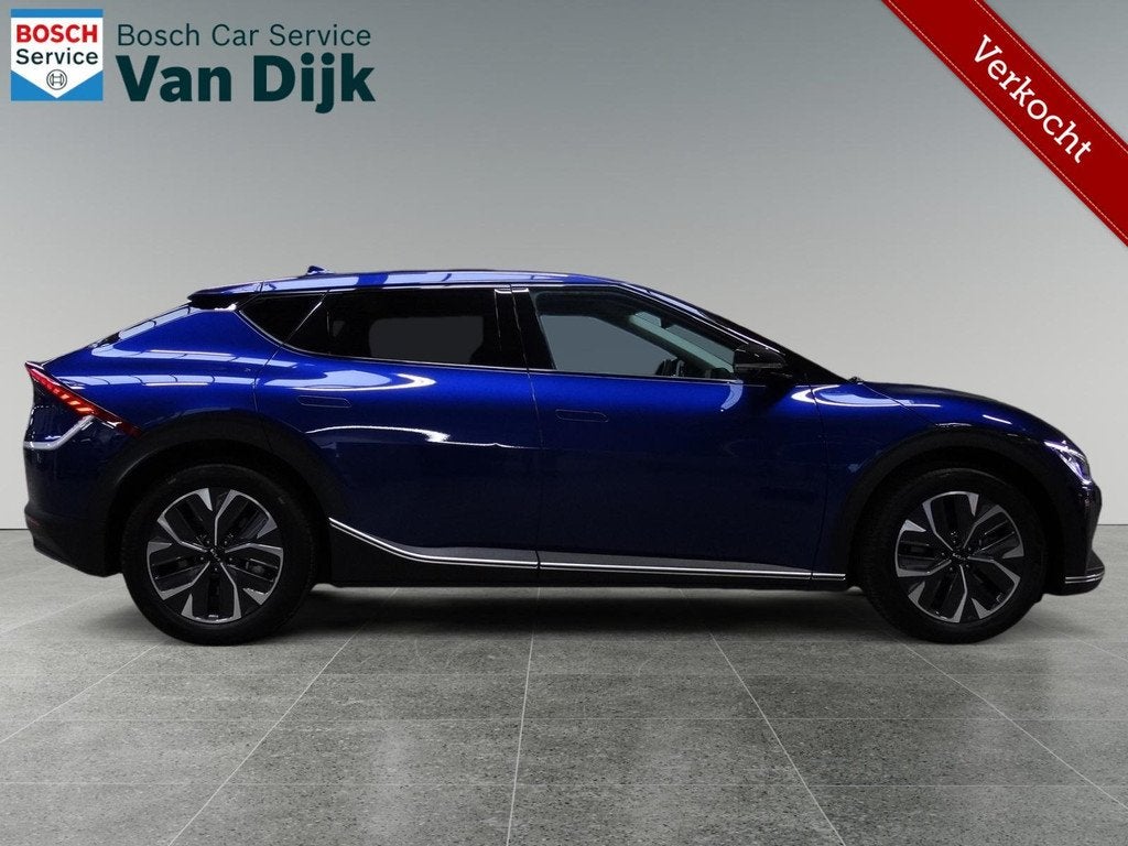 Kia EV6 Light Edition 58 kWh verkocht, Auto's, Kia, Automaat, Achterwielaandrijving, Gebruikt, Blauw
