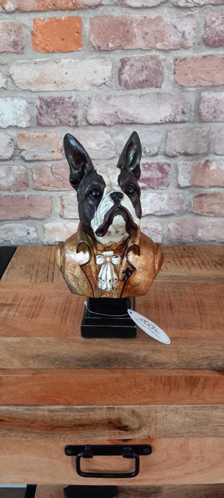 Dutch Style Baroque:Grote 27cm Honden Buste Beeld♥️NIEUW♥️, Ophalen of Verzenden, Nieuw, Dier