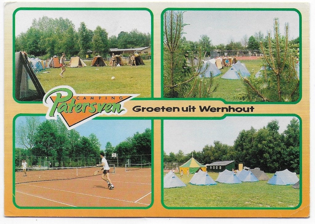 Wernhout Camping Patersven Ansichtkaart ( C 20 ), Verzamelen, Ophalen of Verzenden, 1980 tot heden, Gelopen
