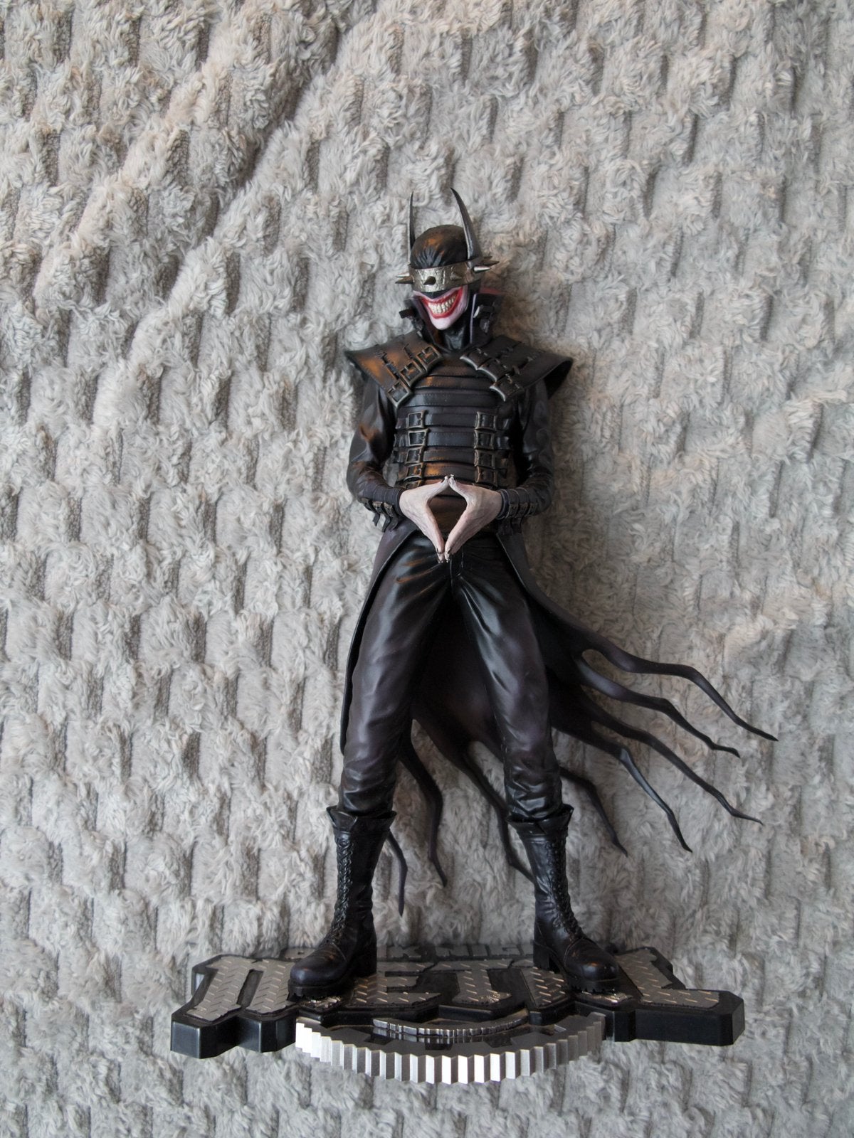 Batman Who Laughs statue, Ophalen of Verzenden, Superheld, Zo goed als nieuw, Beeldje of Figuurtje