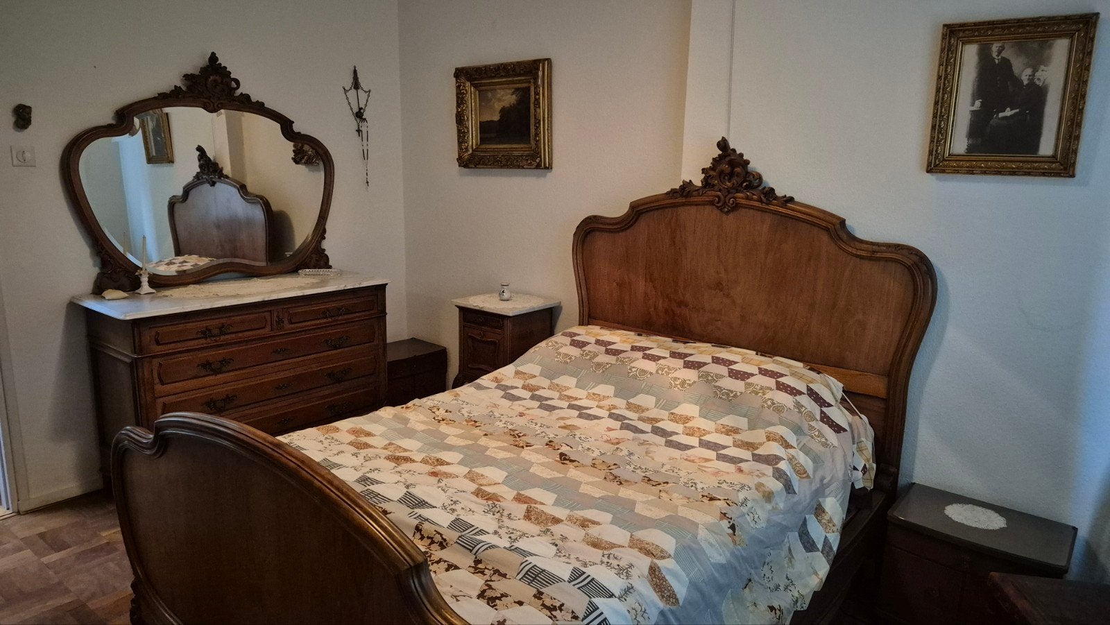 Antieke slaapkamer set - Frans, Lodewijk XV stijl, Ophalen