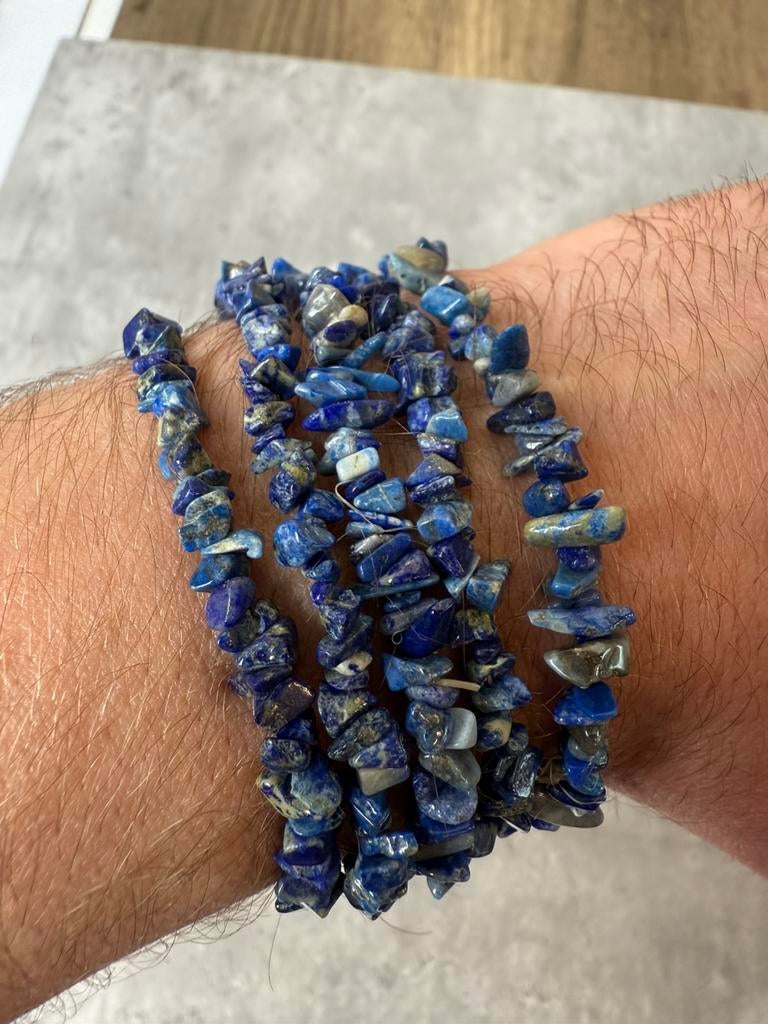 Lapiz lazuli splitarmbanden 50 stuks, Walstraat 94 vlissingen, Gempop, Nieuw, Ophalen of Verzenden