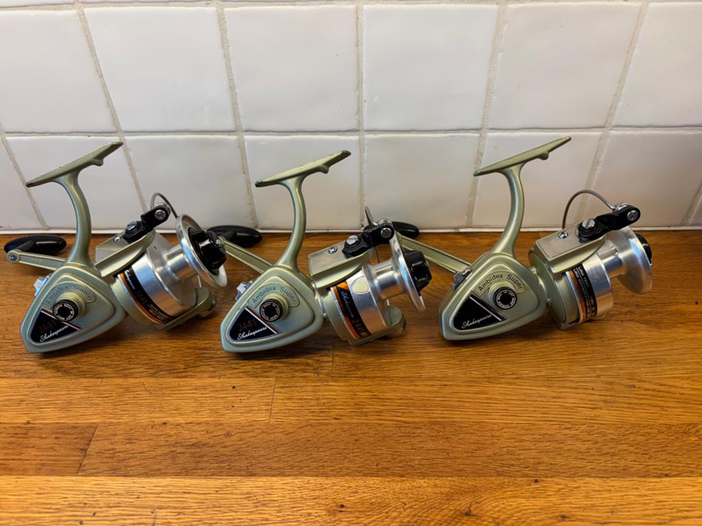 3x shakespeare super ambidex 2441 in prachtige staat, Ophalen of Verzenden, Zo goed als nieuw, Werphengel