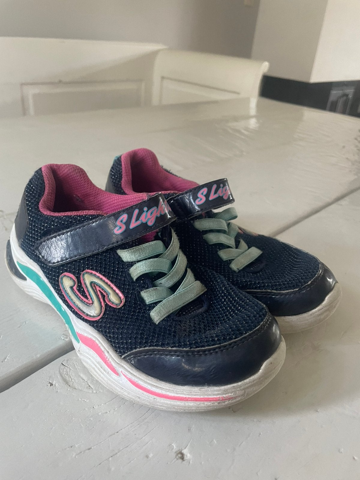 Skechers schoenen maat 31 (gympen sneakers) met licht, Gebruikt, Meisje, Schoenen, Ophalen of Verzenden