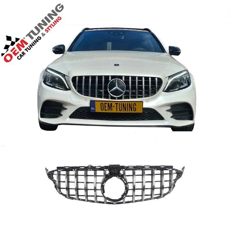 Grille geschikt voor C-Klasse W205 | GT-R-Style | Chrome