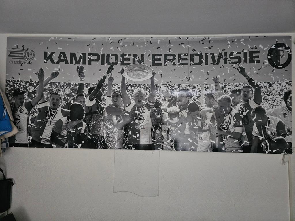 Feyenoord Kampioen Eredivisie Bord/Poster, Meerkleurig, Ophalen of Verzenden, Zo goed als nieuw, Wandbord of Wandpaneel