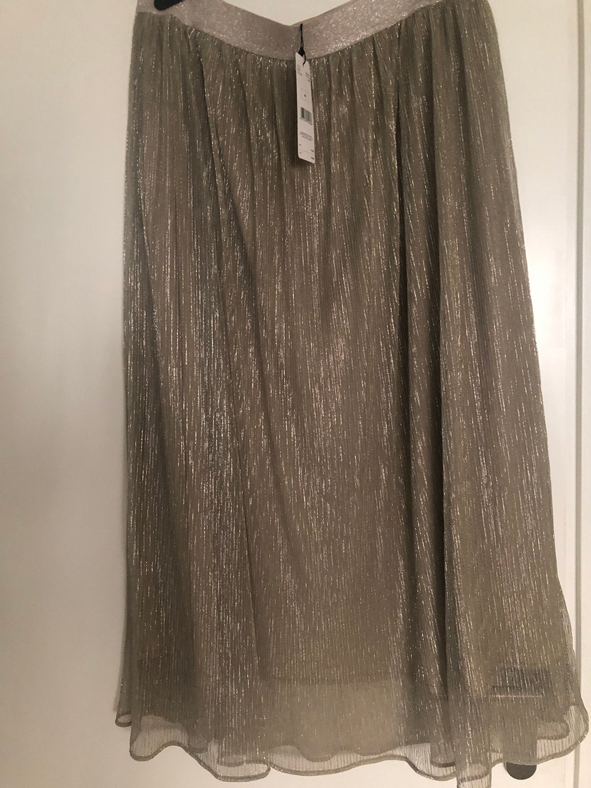 OUI nieuw goudkleurige feestelijke rok mt 44, Ophalen of Verzenden, Nieuw, Maat 42/44 (L), Onder de knie