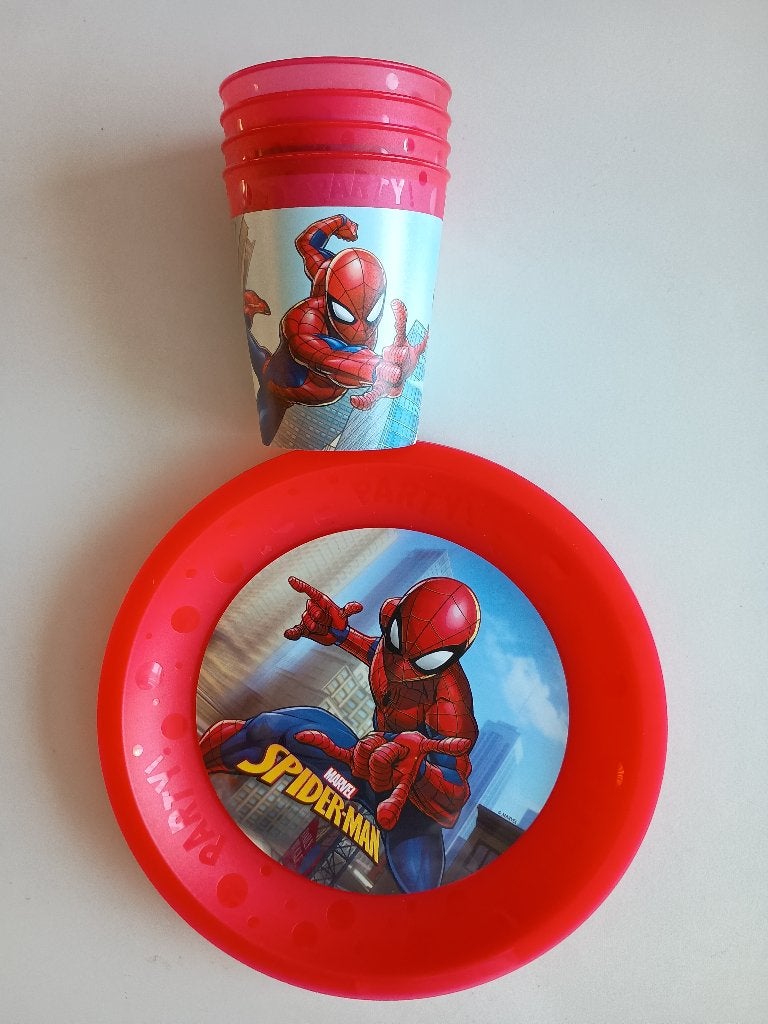 Spiderman 4 nieuwe borden en bekers, Ophalen of Verzenden, Nieuw