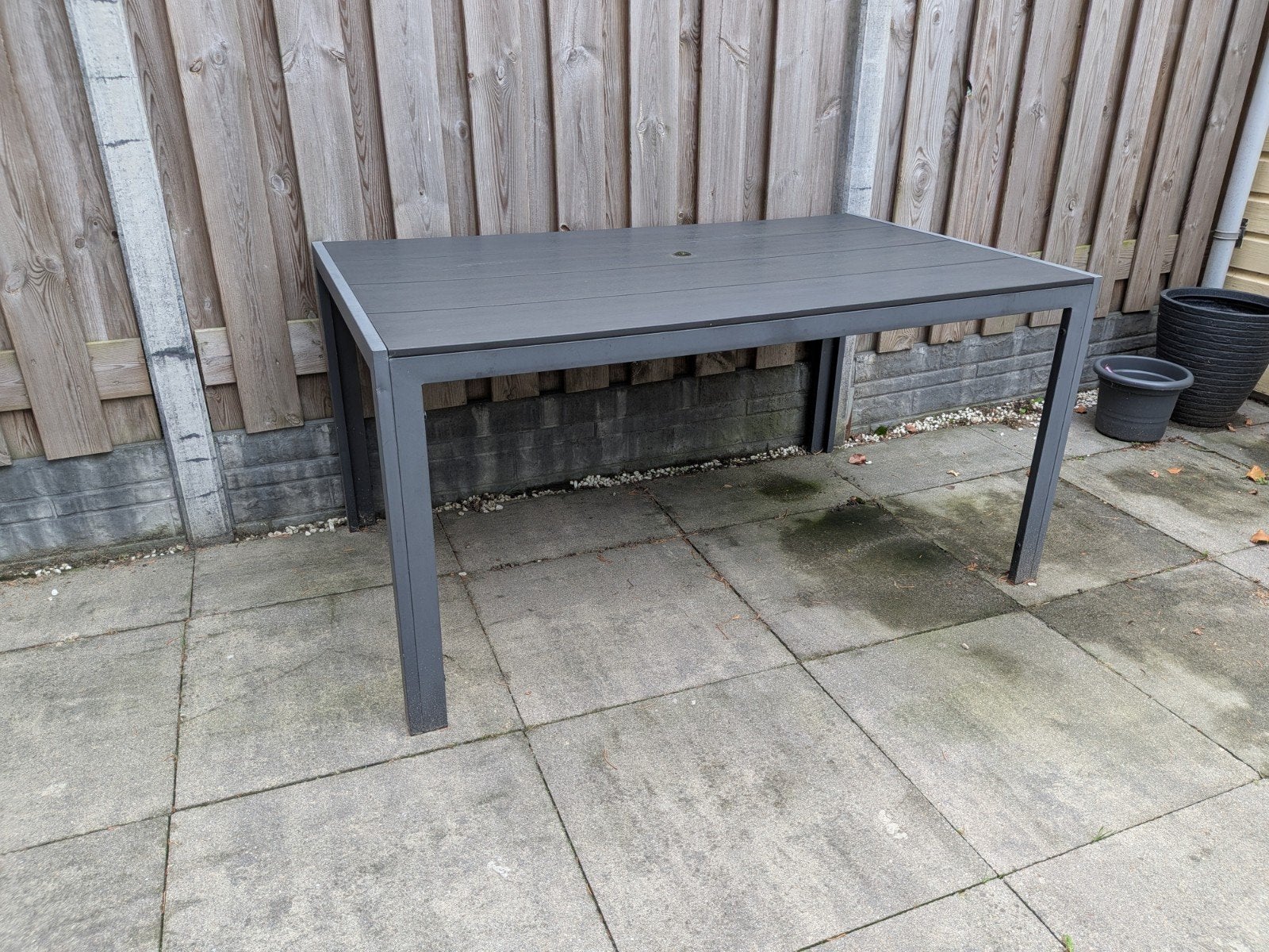 Jutlandia tuintafel kunststof 120x80 cm - 4-6 personen, Ophalen of Verzenden, Gebruikt, Rechthoekig, Kunststof