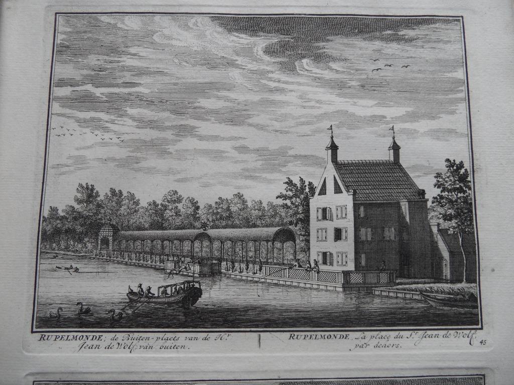 45 Nieuwersluis Ruppelmonde Kopergravure 1719, Ophalen of Verzenden